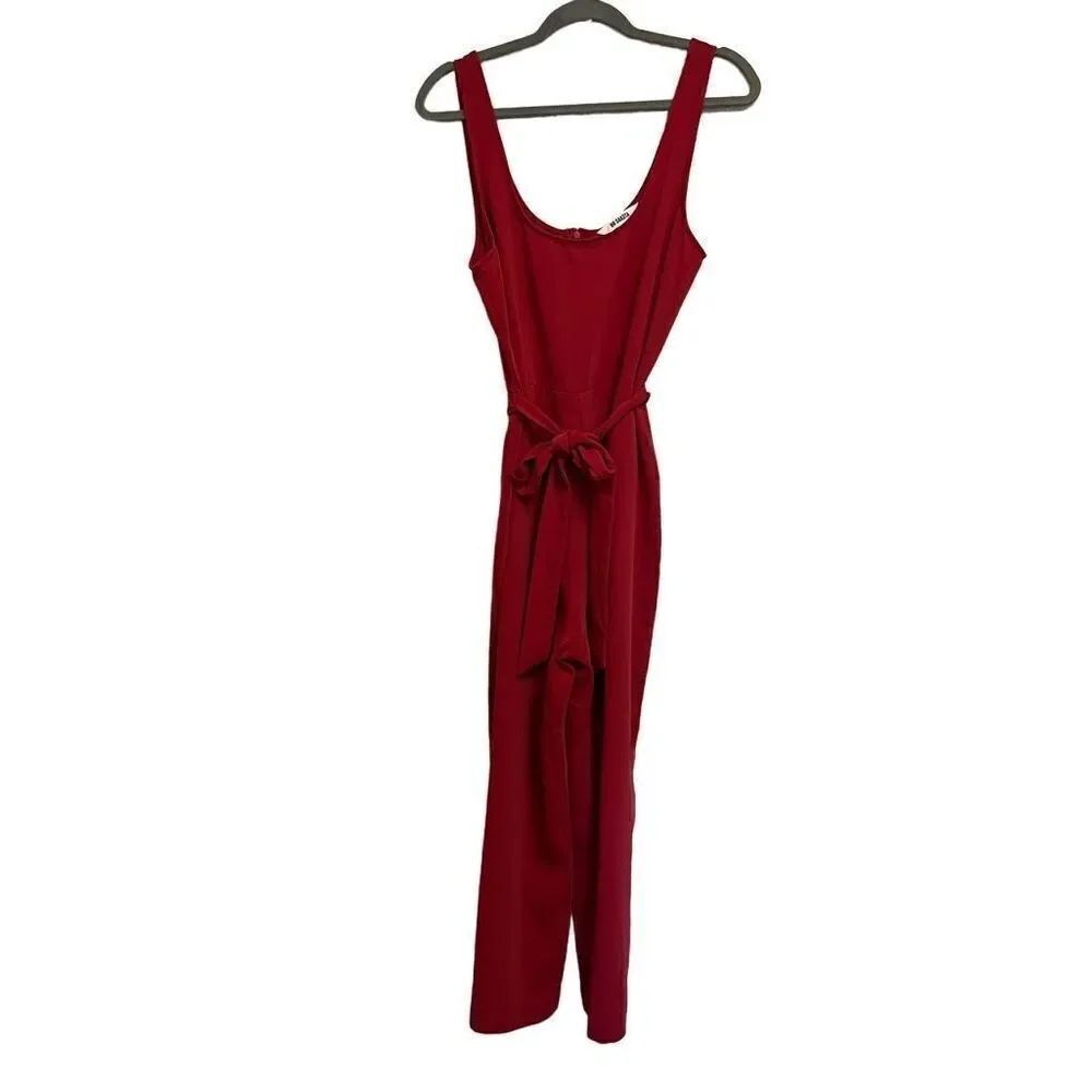 BB Dakota Red Belted Jumpsuit Size 10